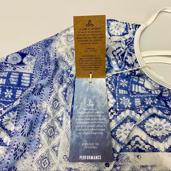 Prana Meadow Tank Top in Indigo, Size XSM, NWT - Picture 3 of 7